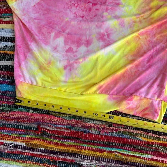 White Birch Tie-Dye Pink and Yellow Short Sleeve Top Medium - Picture 10 of 10